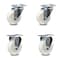 Service Caster 4 Inch Nylon Wheel Swivel Top Plate Caster Set with 2 Rigid SCC-20S414-NYS-TP2-2-R-2 - alternate 1